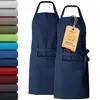 2er Pack EllaTex Kochschürze Latzschürzen 100% Baumwolle Produktbild-Vorschau 1