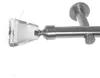 Gardinenstange mit Wandhalterung I Metall Edelstahl Look Produktbild-Vorschau 1