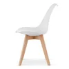 Chaise de salle à manger Chaise de salon blanche avec pieds Voir les images du produit 6
