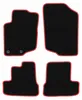 Fußmatten Automatten Velours Schwarz/Rot für Peugeot 207CC Produktbild-Vorschau 1