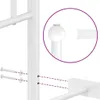 Rám postele s čelem a podnožkou kovový bílý 80x200 cm Náhled obrázku produktu 9