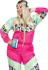 80er Jahre XXL Trainingsanzug pink-türkis Größe: 3XL-4XL Produktbild-Vorschau 2