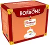 A box of Caffè Borbone coffee capsules designed to look like a vintage suitcase. Produktbild-Vorschau