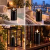 LED Kerze Batterie Kerze Grablicht Flammenlos Schwarz mit Produktbild-Vorschau 10