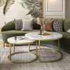Runder Couchtisch CIRI 2in1 Gold Matt, Gold Matt / Weiß Produktbild-Vorschau 1