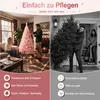 QEENTOE Kunstkerstboom, 180 cm, kerstboom van roze PVC, Productafbeelding-voorbeeld 4