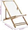 vidaXL Chaise longue bambou et toile Voir les images du produit 7