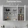 Armoire de salle de bain HOMCOM avec 3 portes miroir, Voir les images du produit 2