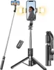 Selfie-Stick-Stativ mit 2 Fülllichtern, extra langes Produktbild-Vorschau 1