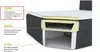 A cutaway diagram of a box spring bed showing its internal layers and construction. Produktbild-Vorschau