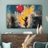 Wanddeko 120x80 cm - Banksy - Mädchen - Luftballon - Herz - Produktbild-Vorschau 4