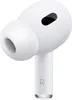 A close-up studio shot of a single white Apple AirPod Pro (2nd generation) earbud. Produktbild-Vorschau