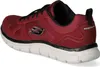 A side view of a burgundy and black Skechers athletic shoe. Produktbild-Vorschau