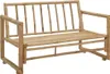 vidaXL 2-Sitzer Gartensofa mit Polstern Bambus Produktbild-Vorschau 4