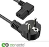 conecto Strom-Kabel, Schutzkontakt-Stecker 90° auf C13 Produktbild-Vorschau 2
