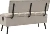 vidaXL Banc avec espace de rangement et dossier 110cm Crème Voir les images du produit 4