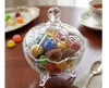 Glas Bonbonglas 13cm mit Deckel Kristall-Design | Elegante Produktbild-Vorschau 3
