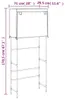 vidaXL Waschmaschinenregal 2 Ablagen Schwarz 71x29,5x170,5 Produktbild-Vorschau 7