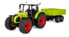 A toy tractor with a trailer, shown from a three-quarter front angle against a white background. Produktbild-Vorschau