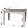 A diagram showing the dimensions of a table. Produktbild-Vorschau