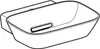 Geberit 505051001 ONE AS-WT, Schalenform, 50x42,5 cm Produktbild-Vorschau 2