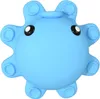 A light blue silicone bath overflow drain cover shaped like a cartoon octopus. Produktbild-Vorschau