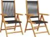 vidaXL Klappstühle, 2 Stück, schwarz, Massivholz Akazie und Produktbild-Vorschau 1