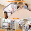 Ezebaby Beistellbett, 3 in 1 Babybett Babywiege für Produktbild-Vorschau 2