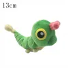 A green caterpillar plush toy is shown against a white background. Produktbild-Vorschau