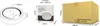 A collage showing a remote control, its packaging, and a shipping carton with dimensions and quantity information. Produktbild-Vorschau