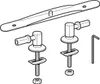 Geberit Scharnier passend zu 4U WC-Sitz 574400 verchromt Produktbild-Vorschau 1