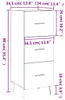 vidaXL Sideboard Weiß 34,5x34x90 cm Holzwerkstoff Produktbild-Vorschau 8