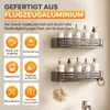 Zelfklevende doucheplank, 2 stuks, 32,5 cm, aluminium Productafbeelding-voorbeeld 3