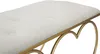 Banc Panca 105 x 51.5 x 37.5 cm Métal MDF Polyester Or Voir les images du produit 5