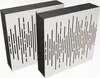 Two acoustic panels with a white perforated front and black foam sides, displayed against a white background. Podgląd zdjęcia produktu