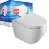 Wand-WC Set Rivo Tiefspüler ohne Spülrand kurz weiß Produktbild-Vorschau 2