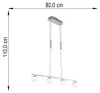 LED Pendelleuchte BORRIOL, Chrom, Stahl, Höhenverstellbar, Produktbild-Vorschau 4
