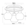 Globo Lighting Deckenleuchte Metall schwarz matt, MDF Produktbild-Vorschau 5