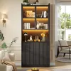 Vitrine Merax, modèle 2 portes avec éclairage LED, meuble Voir les images du produit 10