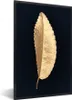 MuchoWow® MuchoWow® Gerahmtes Poster Blatt - Baum - Gold Produktbild-Vorschau 1