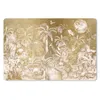 MuchoWow® Schreibtischunterlage Dschungel - Gold - Kinder - Produktbild-Vorschau 1