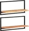 vidaXL Étagères murales 2 pcs. 80x25x35 cm bois massif Voir les images du produit 7