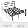 Yaheetech Metallbett Bettgestell 140 x 200 cm, Bettrahmen Produktbild-Vorschau 3