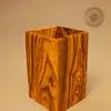 Köcher aus Olivenholz in eckiger Form 14cm Produktbild-Vorschau 2
