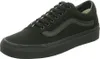 A black Vans Old Skool sneaker is shown from a side angle against a white background. Voir les images du produit
