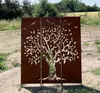 Edelrost 3er Set Sichtschutz Baum Motiv 165 cm x 150 cm Produktbild-Vorschau 3