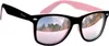 Retro Damen Sonnenbrille Schwarz Rosa Verspiegelt Vintage Produktbild-Vorschau 1