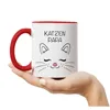 Katzen Papa Tasse Rot Katzen-Papa Geschenk Katzenliebhaber Produktbild-Vorschau 4