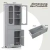 COSTWAY 160 cm hoher Badezimmerschrank freistehender Produktbild-Vorschau 7