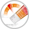 A close-up marketing image showing a tube of paint with a sponge applicator being used on a wall, with a graphic indicating speed or coverage. Produktbild-Vorschau